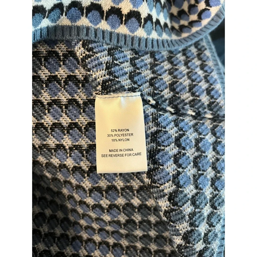 Lucy Paris Blue Geometric Knit Sleeveless Mini Dress Set XS - Picture 5 of 11